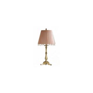 Cascadia Lighting 20 in Antique Brass Table Lamp with Fabric Shade