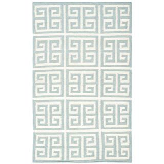Safavieh Handwoven Moroccan Dhurrie Blue Geometric Wool Rug (3 x 5)