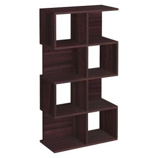 Way Basics Malibu 8 Cube Storage Bookcase   Espresso
