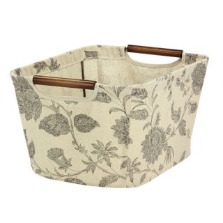 Household Essentials Tapered Storage Bin with Wood Handles