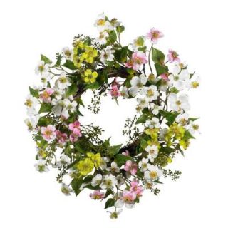 Nearly Natural 20 in. Dogwood Wreath 4688