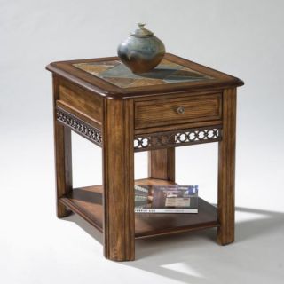 Madison Wooden Rectangular Single Drawer End Table  