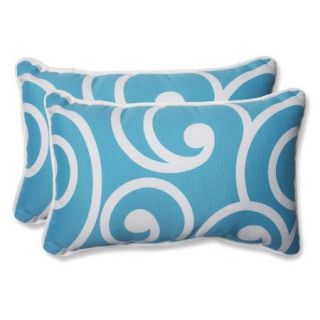 Pillow Perfect Outdoor/ Indoor Best Turquoise Over sized Rectangular Throw Pillow (Set of 2)