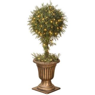 36 in. Mini Tea Leaf Potted Artificial Tree Topiary with 100 Clear Lights LTLM4 304 36