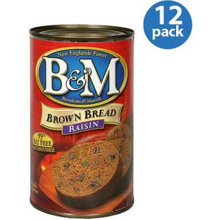 B&M Raisin Brown Bread, 16 oz, (Pack of 12)