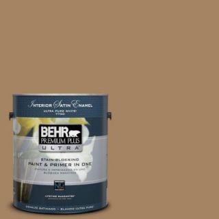 BEHR Premium Plus Ultra 1 gal. #290F 5 Wooden Swing Satin Enamel Interior Paint 775301
