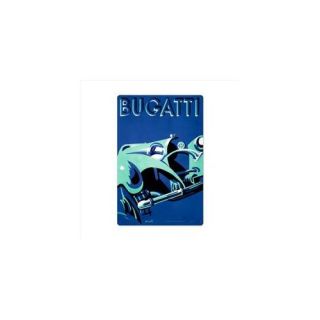 Past Time Signs JG081 Bugatti Blue Automotive Metal Sign