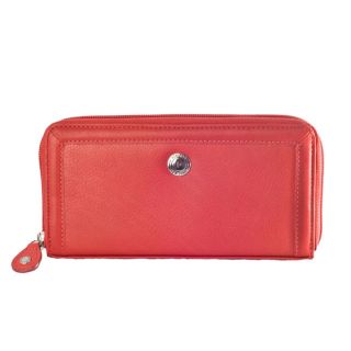 Perlina Classic Leather Zip around Clutch Wallet   Shopping