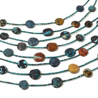 Jay King 2 Strand Turquoise Beaded Disc Necklace   7718572