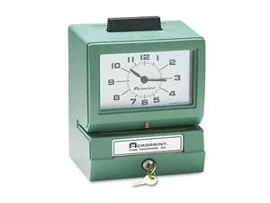 Acroprint 01 1070 40A Model 125 Analog Manual Print Time Clock with Date/0 23 Hours/Minutes