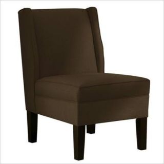Skyline Furniture Upholstered Armless Wingback Chair in Brown