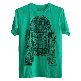 Mens Star Wars R2D2 T Shirt Green