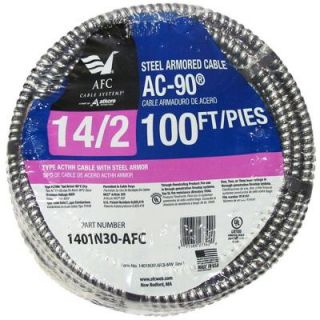 AFC Cable Systems 14/2 x 100 ft. BX/AC 90 Armored Electrical Cable 1401N30 AFC