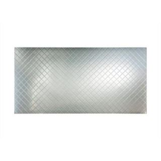 Fasade 96 in. x 48 in. Quilted Decorative Wall Panel in Brushed Aluminum S54 08