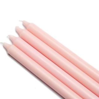 Zest Candle 10 in. Light Rose Straight Taper Candles (12 Set) CEZ 099