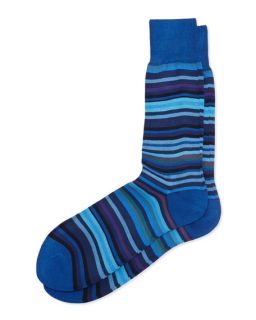 Paul Smith New Multi Stripe Socks, Blue