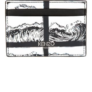 Kenzo Black & White Wave Card Holder