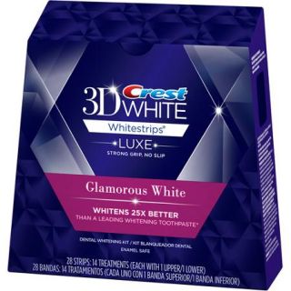 Crest 3D White Luxe Whitestrips Glamorous White Teeth Whitening Kit, 14 Treatments