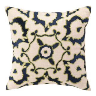 Courtney Cachet Vintage Ikat Embroidered Decorative Linen Throw Pillow