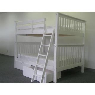 Bedz King Full Over Full Bunk Bed with Drawer