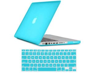 Hard Rubberized Matte Protector Case Cover & Keyboard Skin Cover for Macbook Mac Pro 13 A1278   Blue