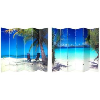 Canvas 6 foot Double sided Ocean Room Divider (China)   13409287