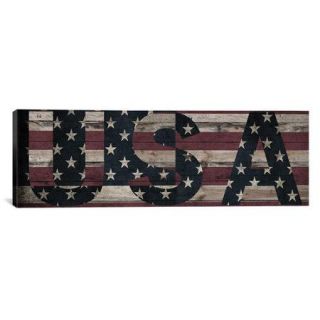 iCanvas Flags U.S.A. Stars Wood Boards Graphic Art on Canvas
