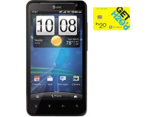 HTC Vivid X710a Black 16GB GSM 4G LTE Android Cell Phone + H2O SIM Card