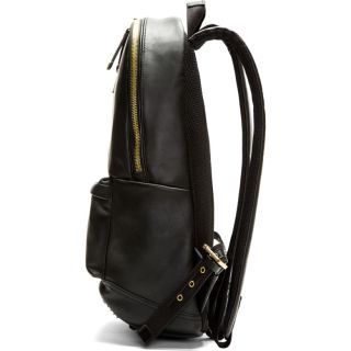 Diesel Black Smooth Leather Clubber Backpack
