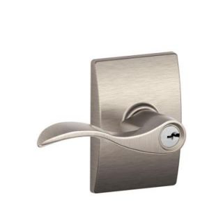 Schlage Century Collection Satin Nickel Accent Keyed Entry Lever F51A ACC 619 CEN