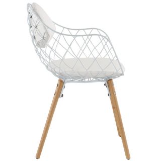 Basket Metal White Dining Chair