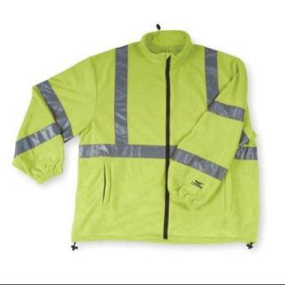 CONDOR 2RE47 Jacket, Safety, Type 3, Lime, Fleece, 2XL