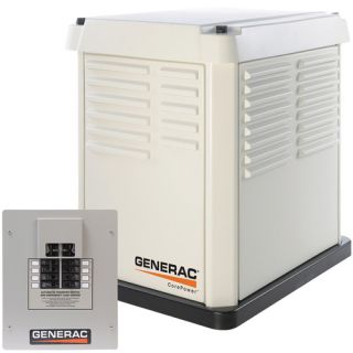 Generac 7 Kw Air Cooled 50 Amp Standby Generator with Switch
