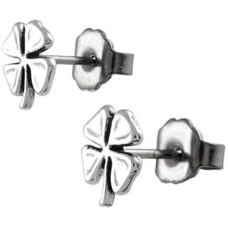 Brinley Co. Four Leaf Clover Sterling Silver Stud Earrings