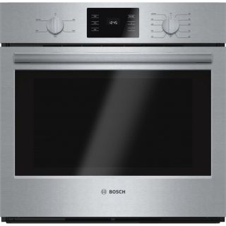 Bosch 500 Series Self Cleaning Single Electric Wall Oven (Steel Stainless) (Common 30 in; Actual 29.75 in)