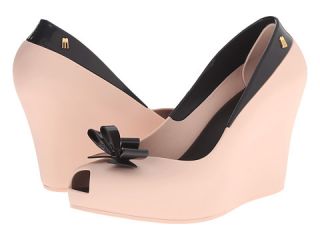 Melissa Shoes Queen Wedge Nude/Black