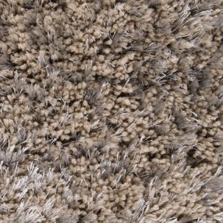Surya Grizzly Taupe Polyester Shag Rug