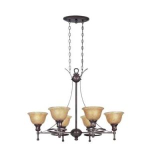 Designers Fountain Jette 6 Light Hand Painted Tuscana Hanging Chandelier HC0976
