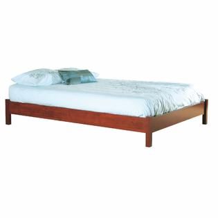 South Shore Vintage Queen Platform Bed & Bed Frame   Classic Cherry