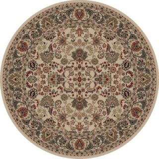 Concord Global Trading Persian Classics Mahal Ivory 7 ft. 10 in. Round Area Rug 21029
