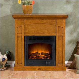 Southern Enterprises Onida Electric Fireplace in Mission Glazed Pine