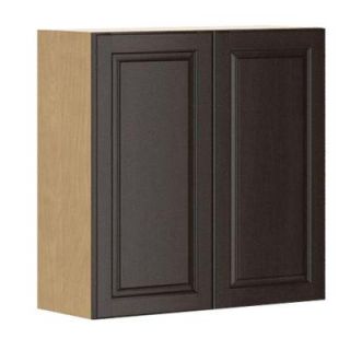 Eurostyle 30x30x12.5 in. Naples Wall Cabinet in Maple Melamine and Door in Dark Brown W3030.M.NAPLE