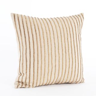 Gold Beaded Stripe Down Filled Throw Pillow