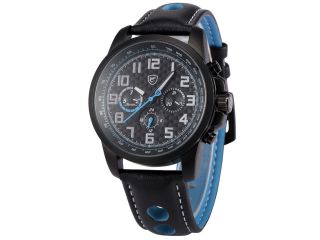 Shark Saw Shark series Mens Analog Date Day Sport Quartz Leather Band Wrist Watch SH185