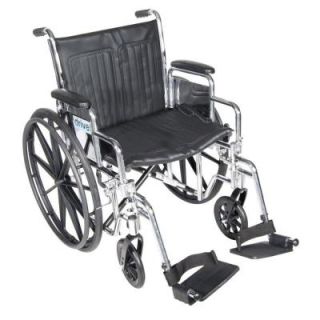 Drive Chrome Sport Wheelchair with Detachable Desk Arms and Swing Away Footrest cs18dda sf