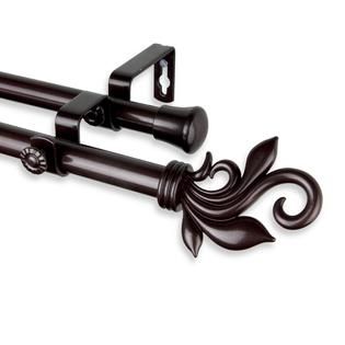 Rod Desyne Delilah Double Curtain Rod 28 48 inch   Cocoa   Home   Home