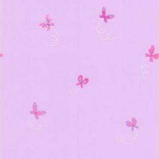Brewster 56 sq. ft. Flutter By Purple Butterflies Wallpaper 443 90534