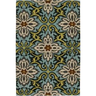 Chandra Amy Butler Green/Blue 7 ft. 9 in. x 10 ft. 6 in. Indoor Area Rug AMY13202 79106