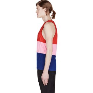 Marc by Marc Jacobs Red & Navy Colorblocked Tank Top