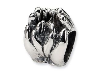 925 Sterling Silver Big Little Hands Child Charm Bead